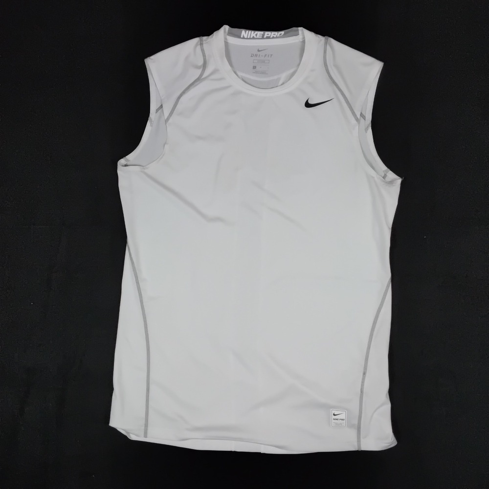 Womens Medium Nike Pro Dri Fit White Training Workout Tank Top